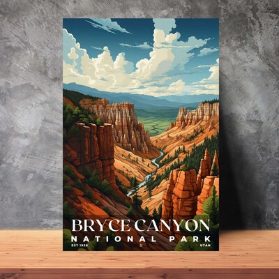 Bryce Canyon National Park Poster, Travel Art, Office Poster, Home Decor | S7 - image3